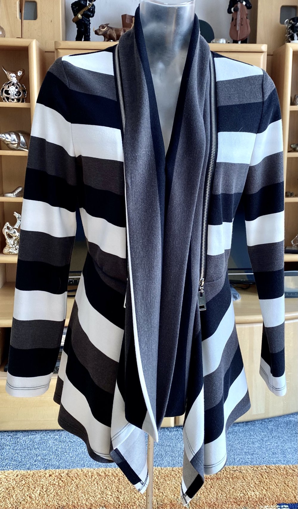 NEU Damen Jacke Jersey Strickjacke mit Schal-Kragen Gr.36 von Frank Lyman P.87€ 