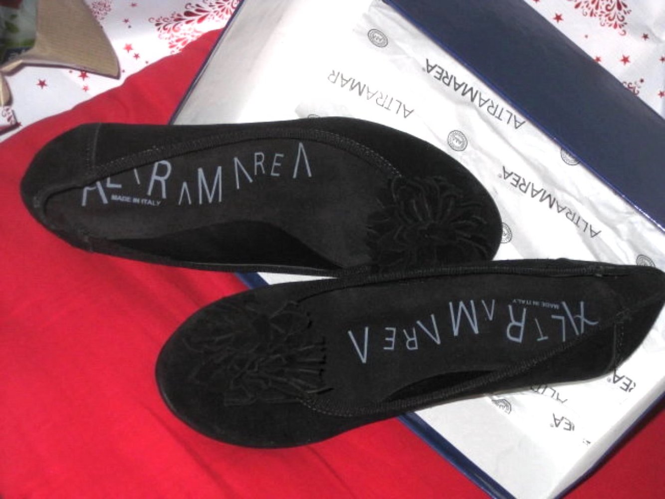 NEU Damen Schuhe Samt Pumps Gr.40 in Schwarz von Altramarea