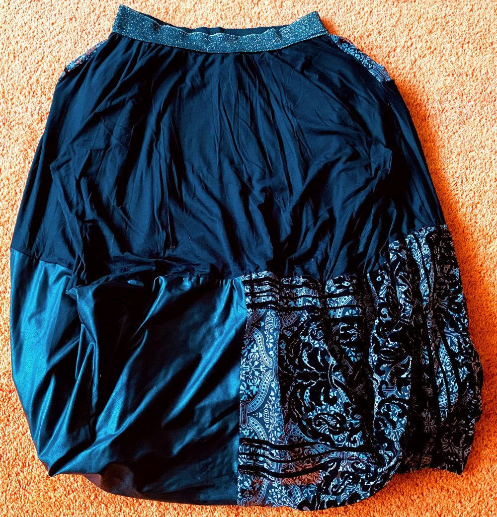 NEU Damen Rock Lagenlook Ballonform Edel Gr.38 Schwarz Lisa Campione 