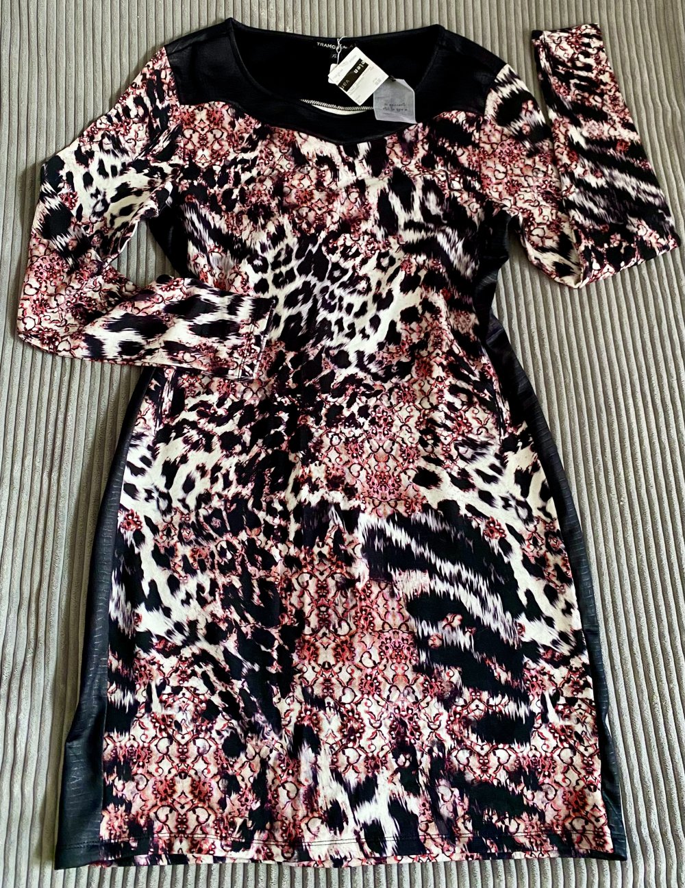NEU Damen Kleid Etui Animal Gr.S Schwarz/Bunt Tramontana P.89,99€ 
