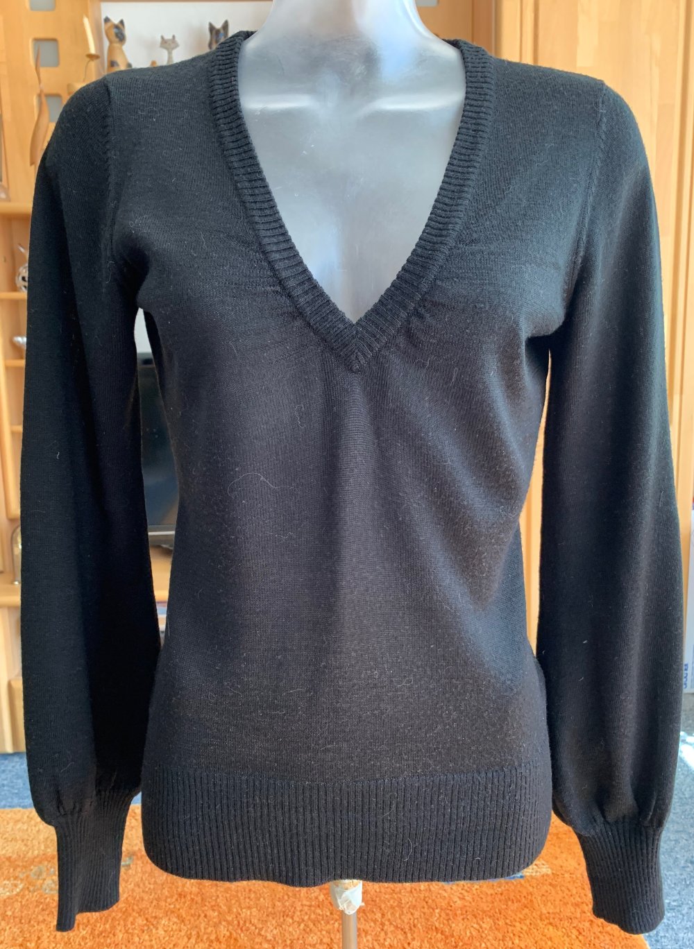 Damen Pullover Strick Gr.S in Schwarz von H&M Figurbetont & Edel 
