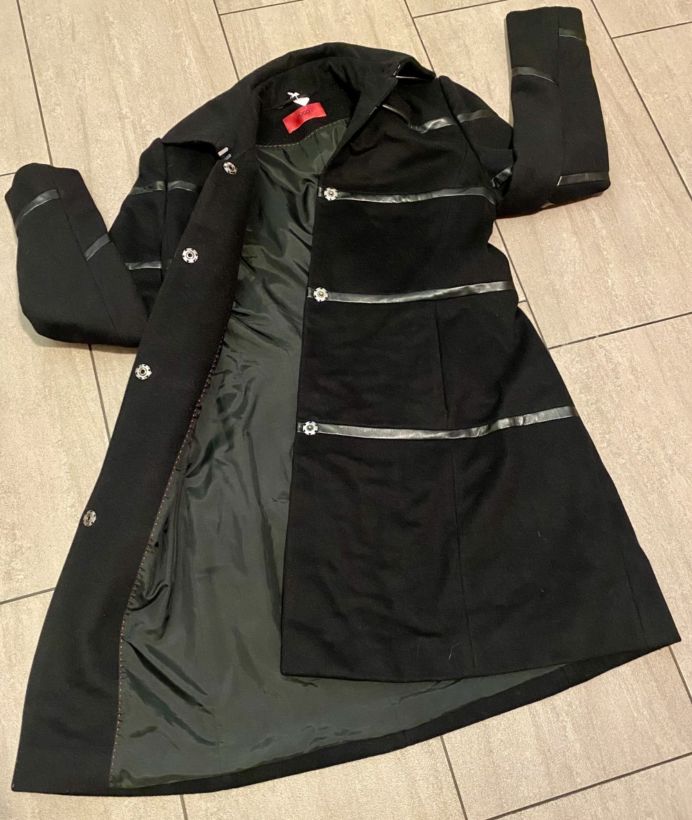 Damen Mantel Elegant Business Gr.38 in Schwarz von HUGO BOSS  