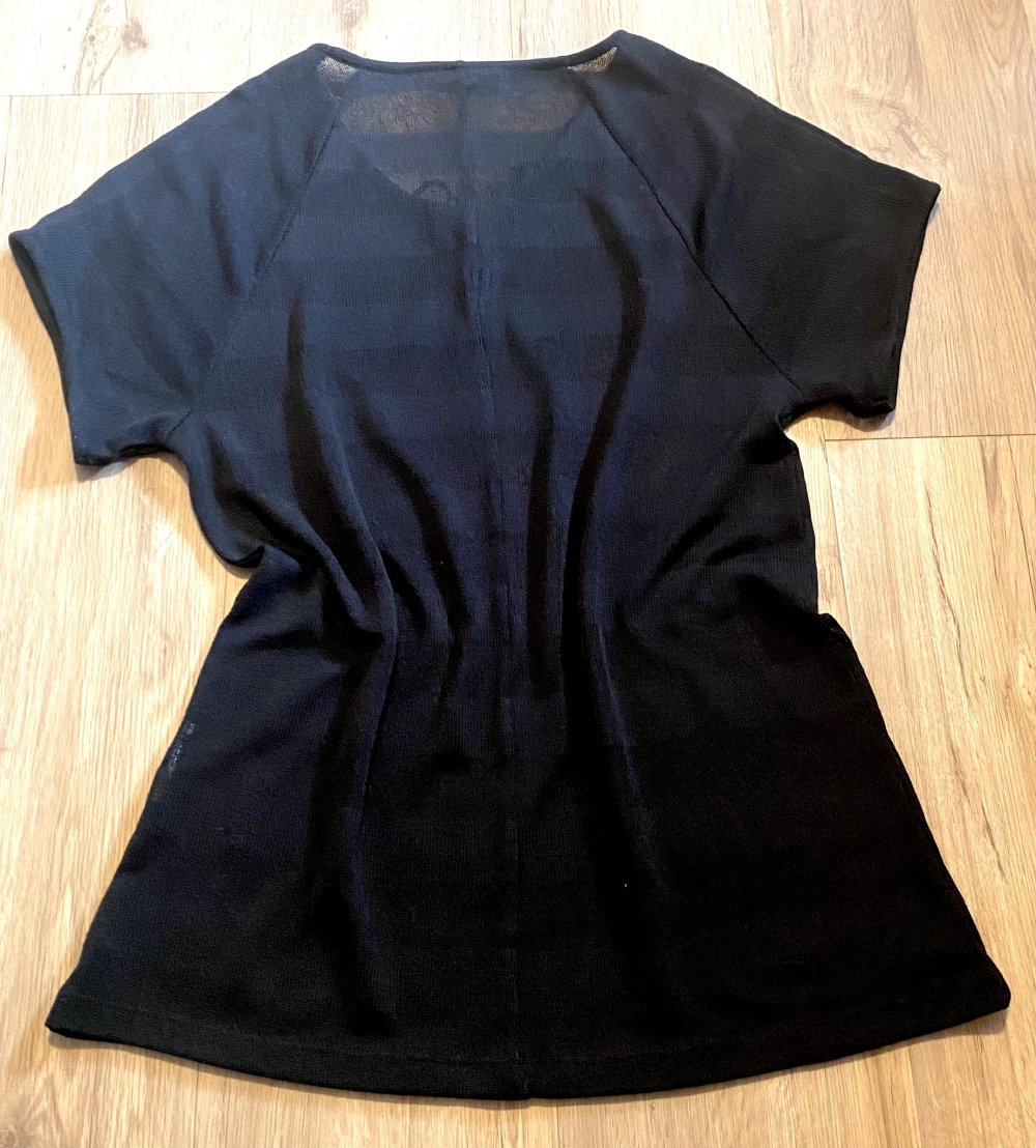 Damen Tunika Pullover Gr.S von Body Flirt Schwarz, Feinstrick NW 