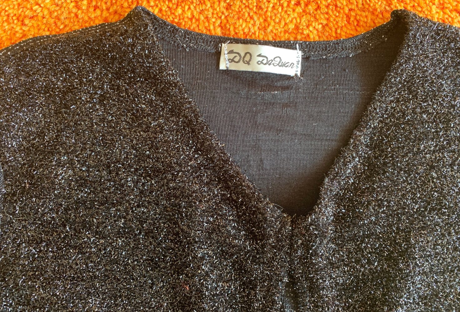 Damen Pullover Shirt Stretch Lagenlook Gr.S Schwarz Boutiqueware 