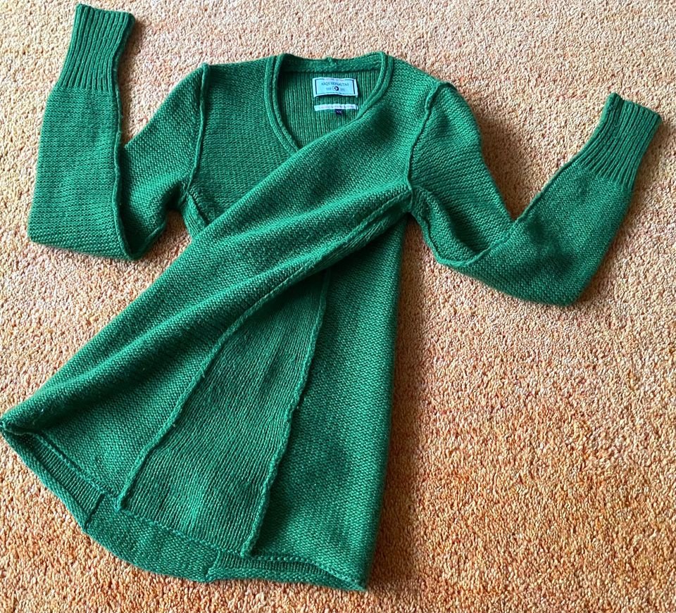 Damen Pullover Wolle Winter Strick Gr.XS in Grün von Arqueonautas 