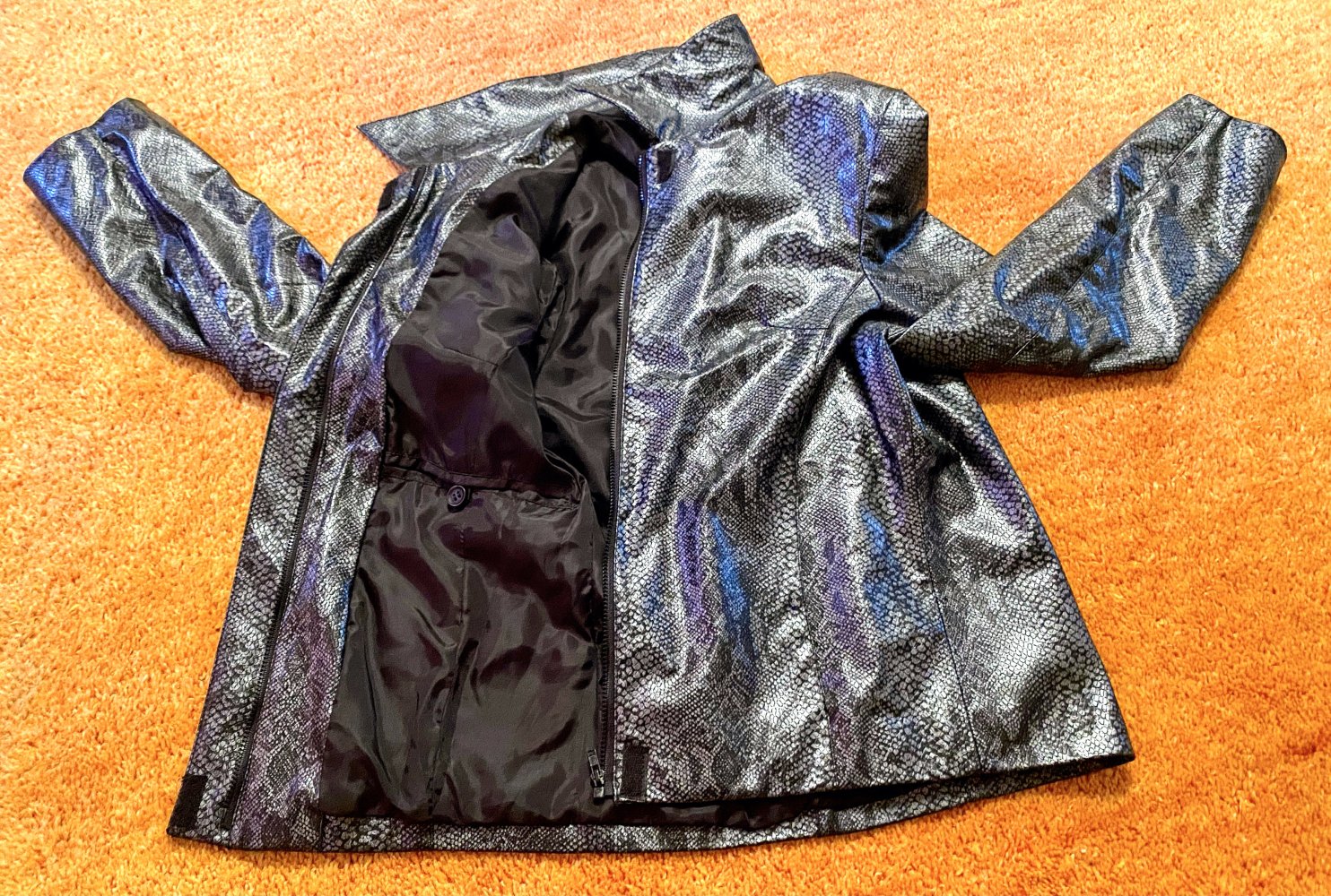 Damen Jacke Übergang Schlangen-Muster Gr.S in Grau NW 