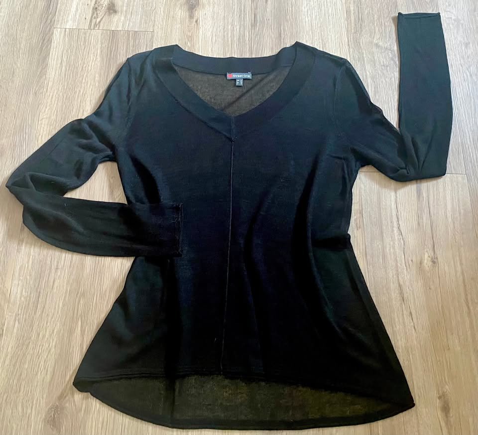 Damen Pullover Feinstrick Long Gr.38 in Schwarz von Street One NW 