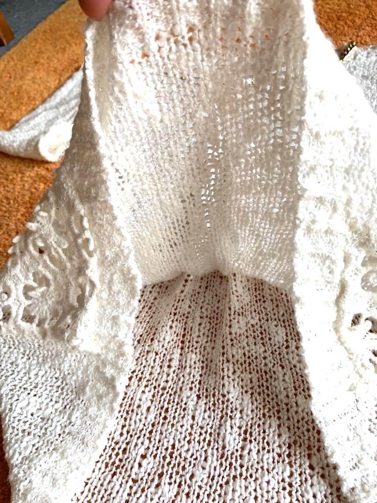 Damen Pullover Strick Pullover mit Spitze Gr.S Creme Forever NW 