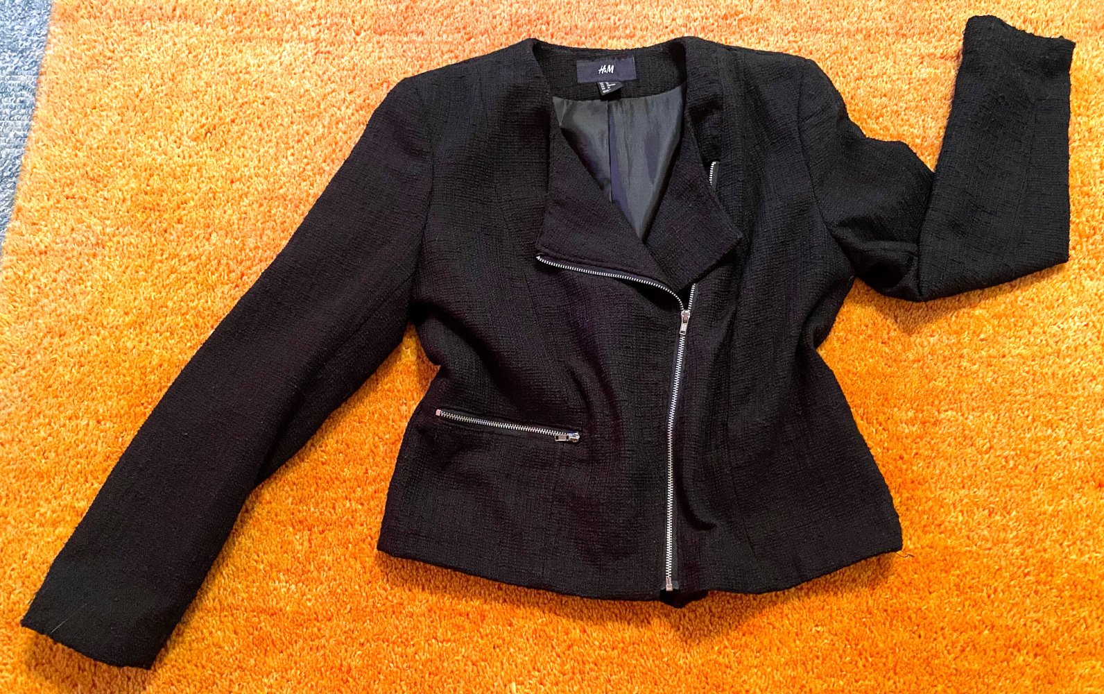 Damen Jacke Blazer Bikerjacke Gr.40 in Schwarz von H&M 