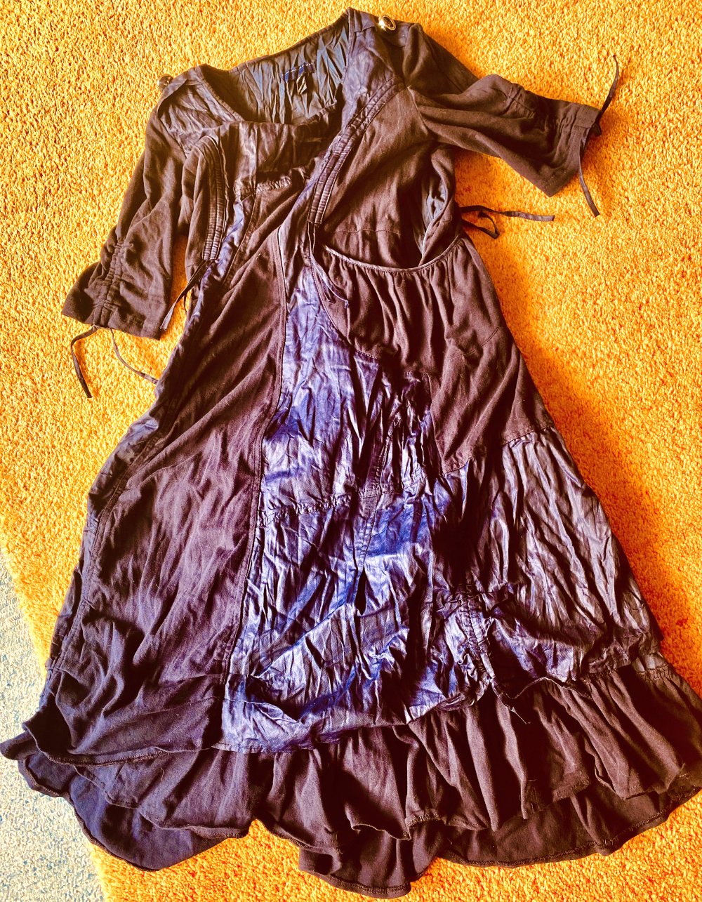 NEU Damen Kleid Crash-Lagenlook Gr.38 in Schwarzblau von Kapalua 