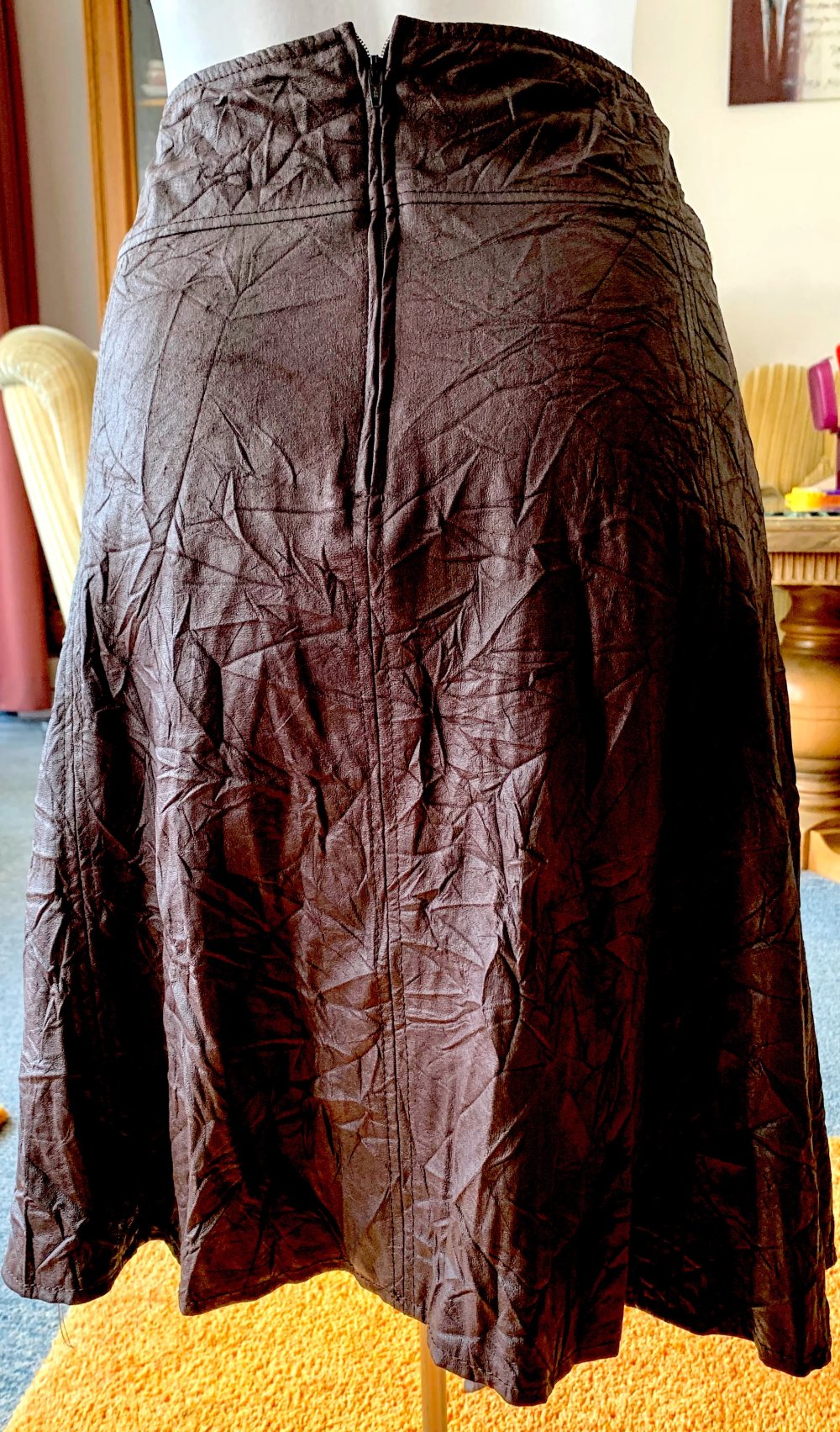 Damen Rock Crash Zipfel Design Gr.40 Braun Miss Etam NW