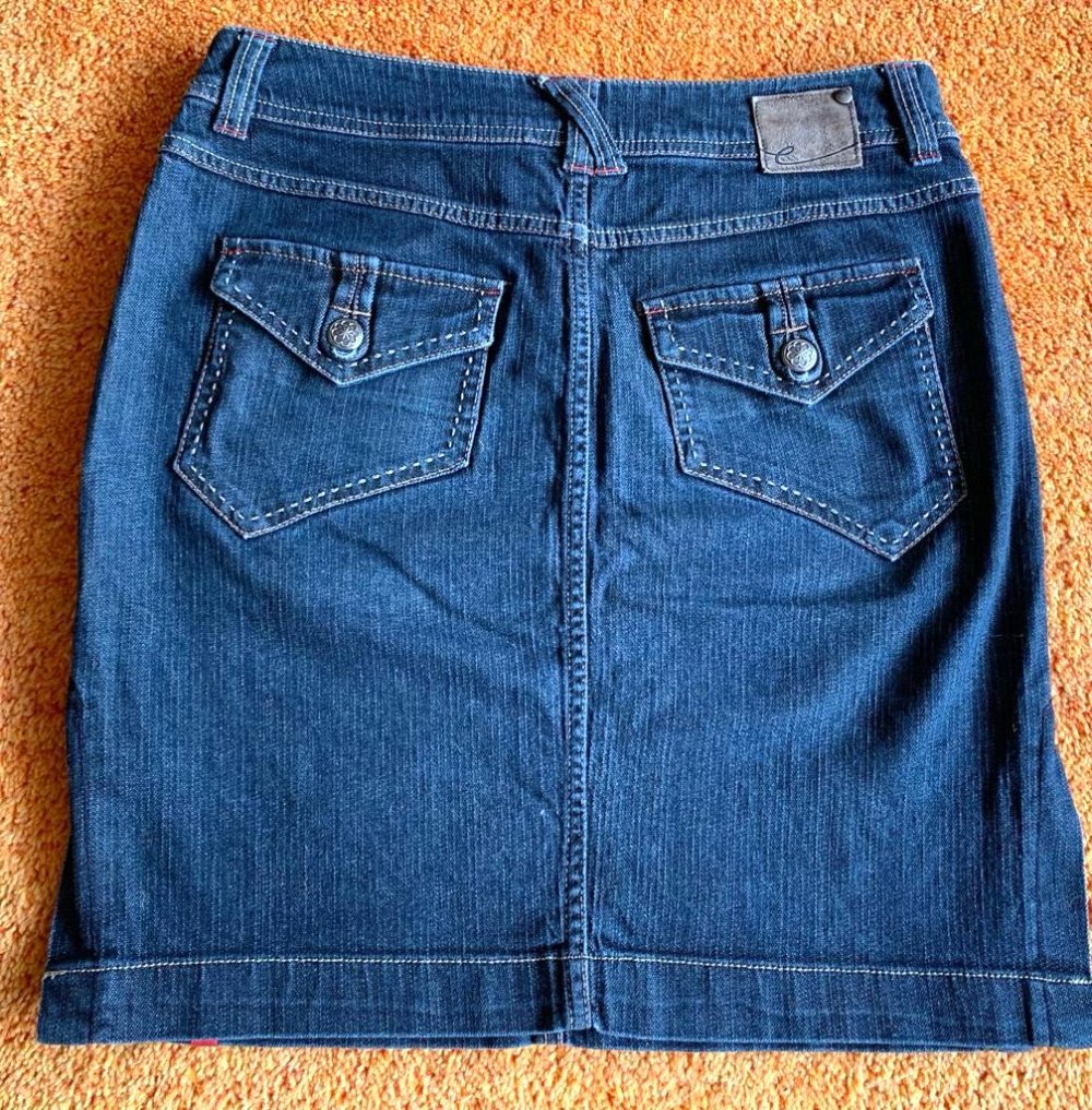 Damen Rock Jeans Stretch Gr.40 in Anthrazit von edc by Esprit NW