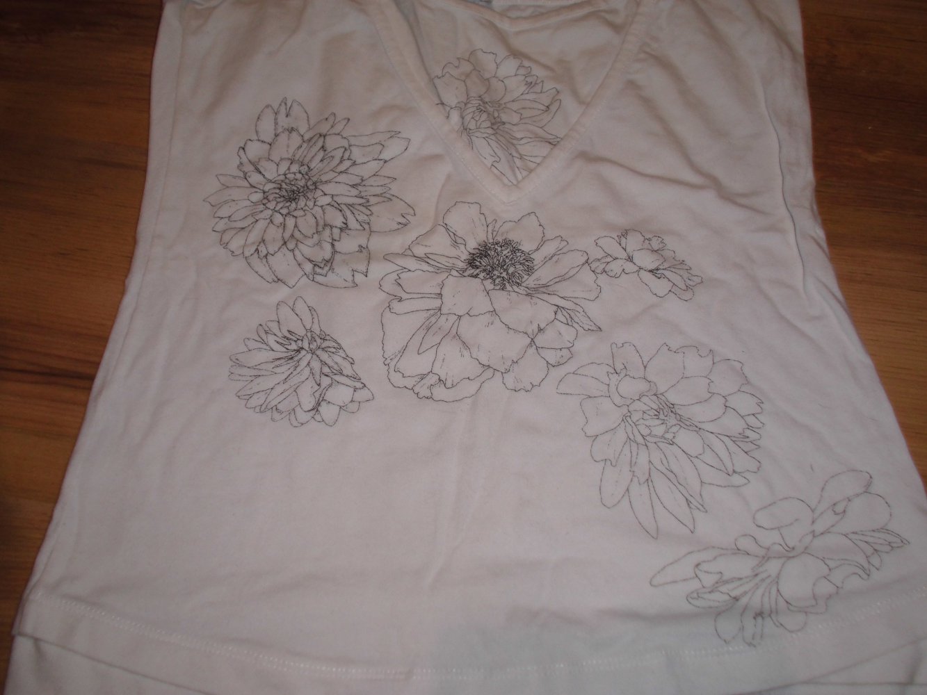 Weißes Neckholdertop mit Blumenprint von Promod - Größe S - guter Zustand