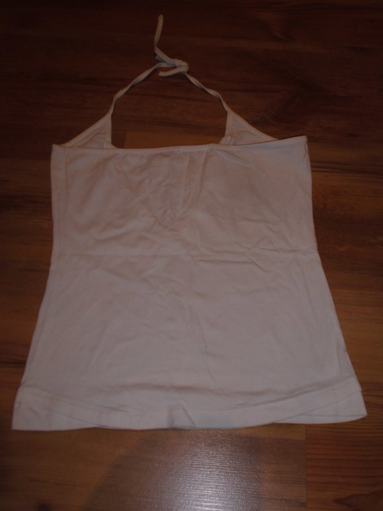 Weißes Neckholdertop mit Blumenprint von Promod - Größe S - guter Zustand