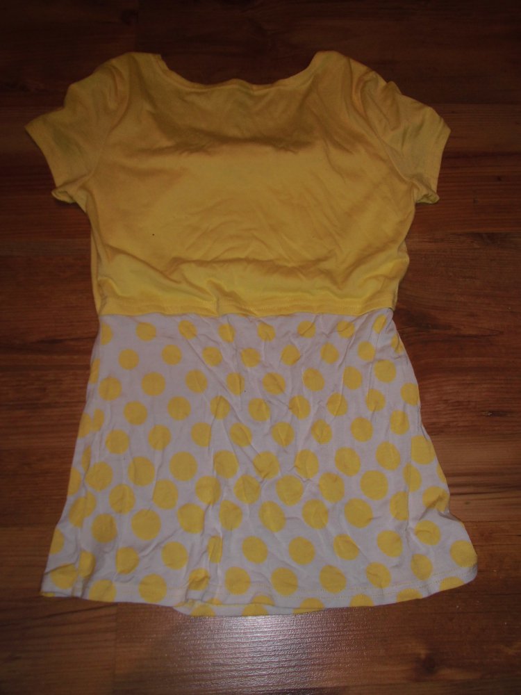 Gelbes T-Shirt mit Punkten - Größe S 34/36 - TOP Zustand!