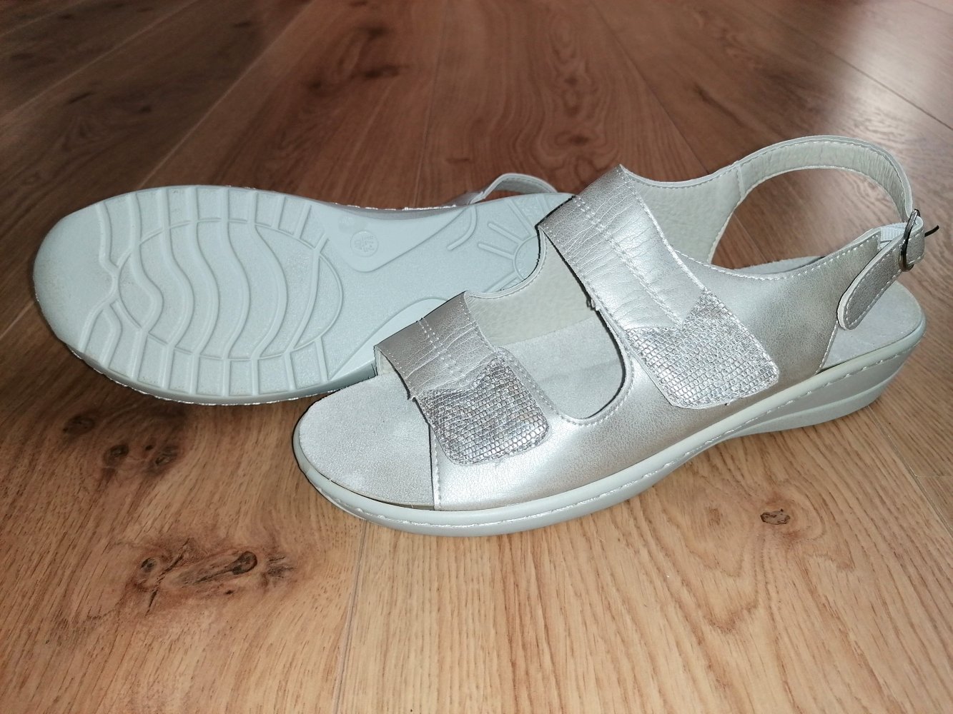 Charmosa Damen Sandalen Sandaletten Klettsandalen Gr. 40