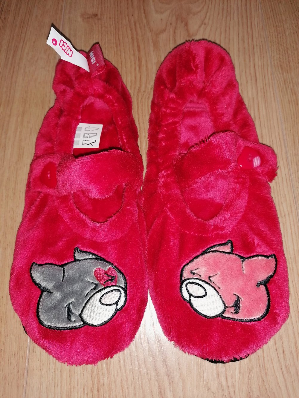 Nici Plüsch Pantoffel Hausschuhe Sockenpantoffel Gr. 35 - 38