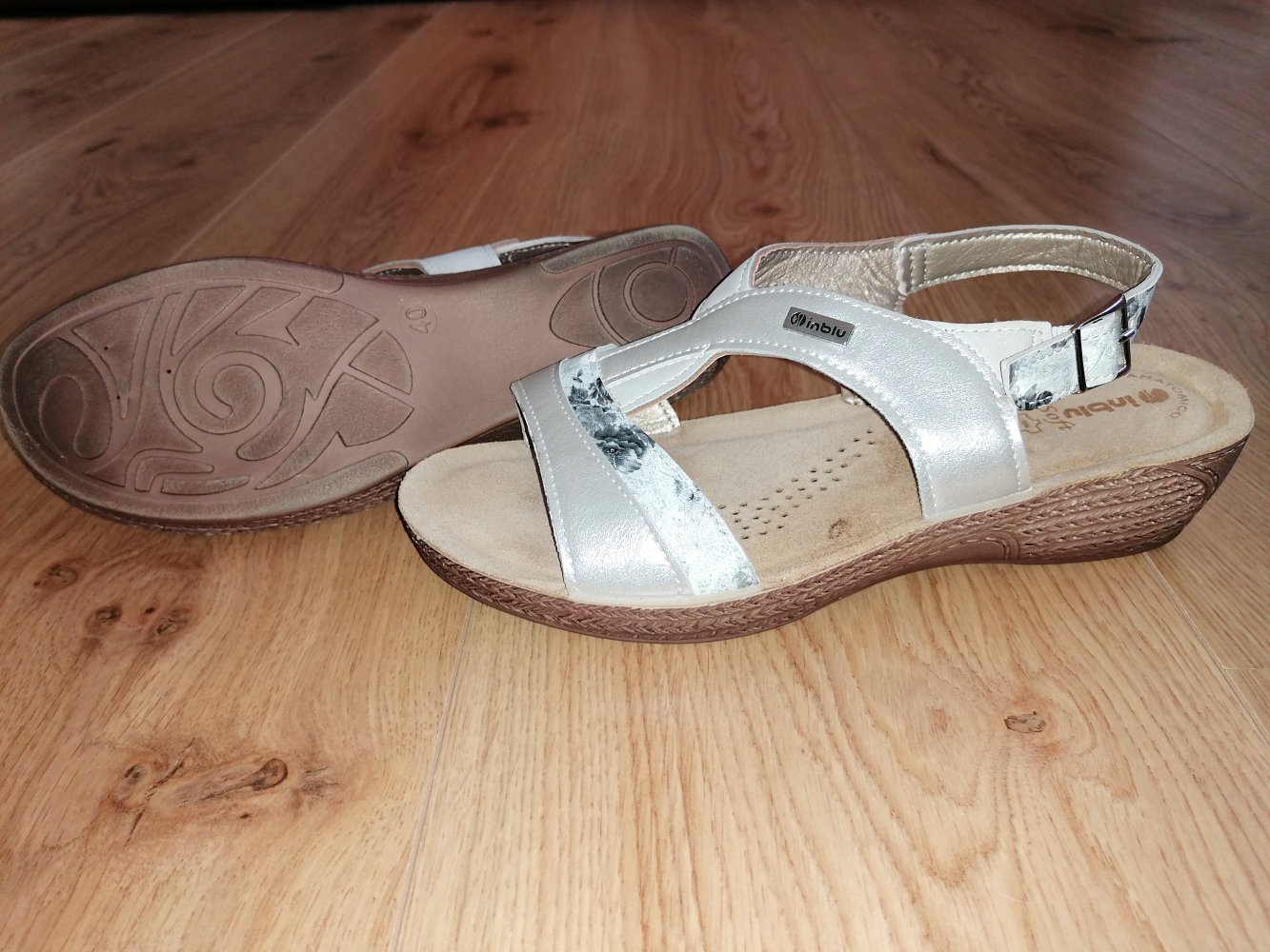 Inblu Damen Sandalen Sandaletten mit Keilabsatz Gr. 40