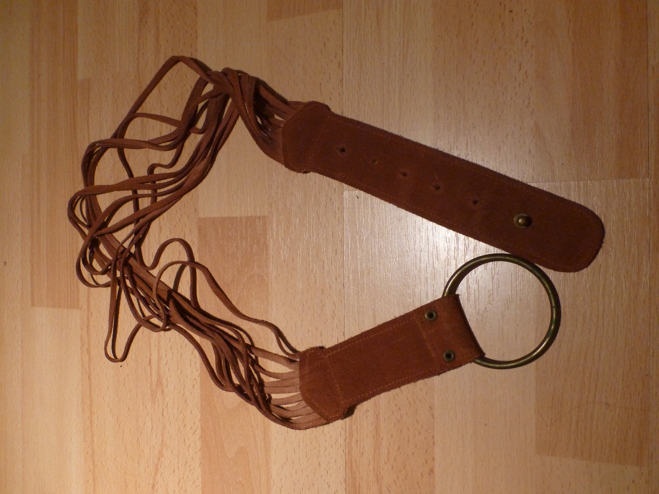 brauner Wildledergürtel