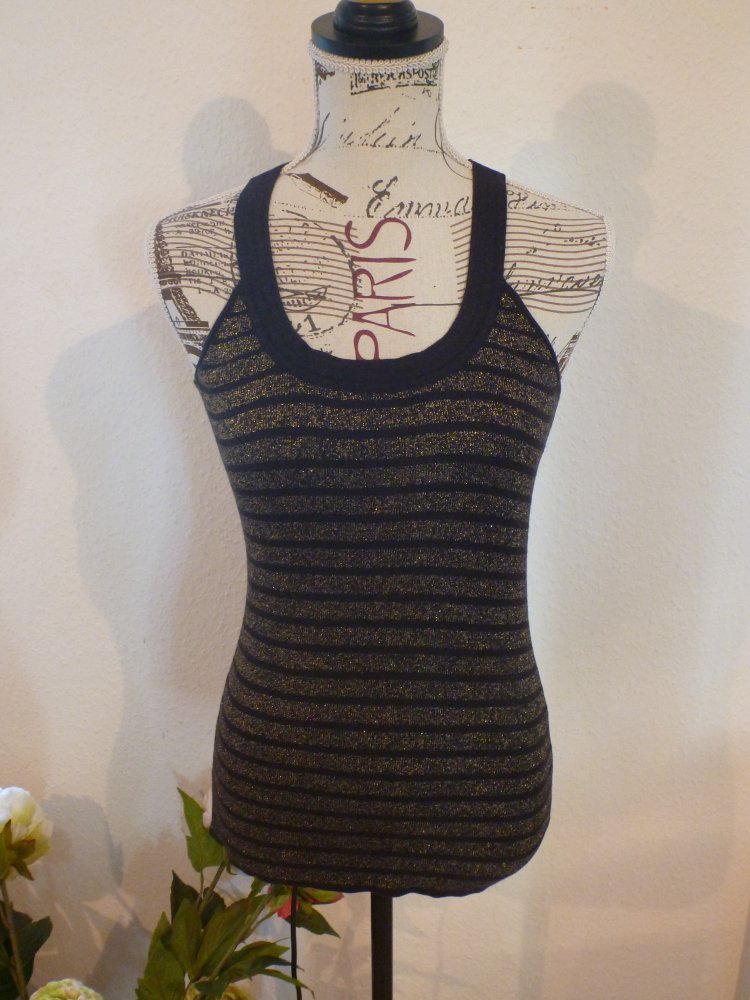 gold schwarzes Tanttop von Orsay Gr. S/36