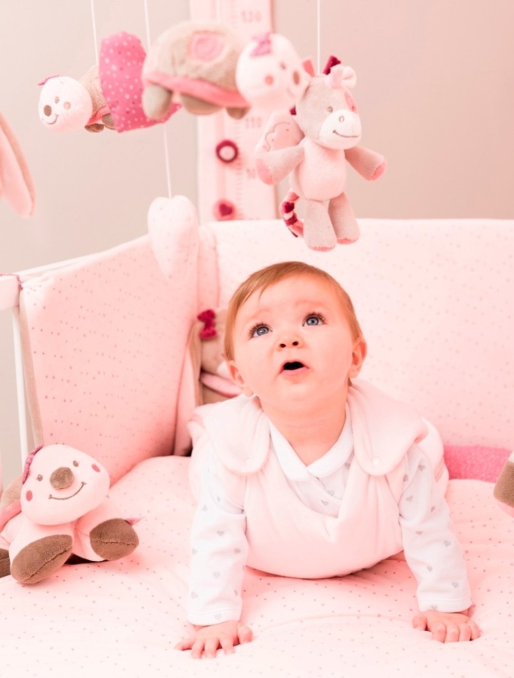 Nattou Nina Jade & Lili Mobile Mädchen rosa Spieluhr Baby babybett