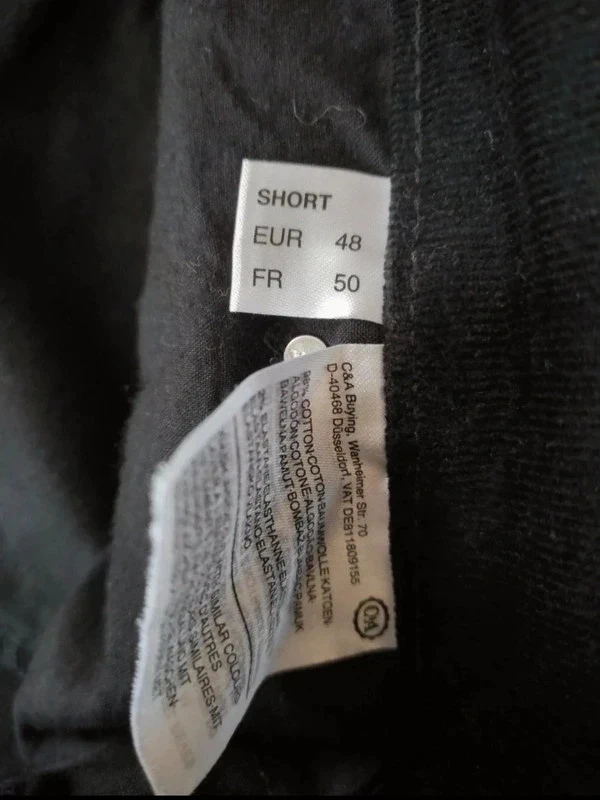 schwarze Feincordhose Gr.48 Neu!!