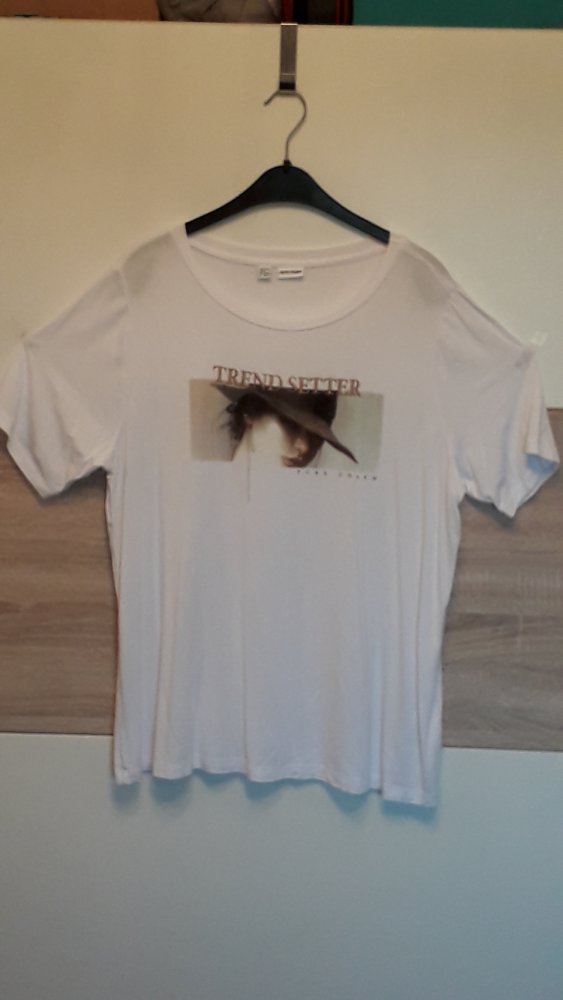 T-Shirt, weiß, Gr 44/46, Bonprix 