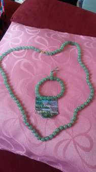 Schöne Aventurin-Quarz-Kette mit dazupassendem Armband,