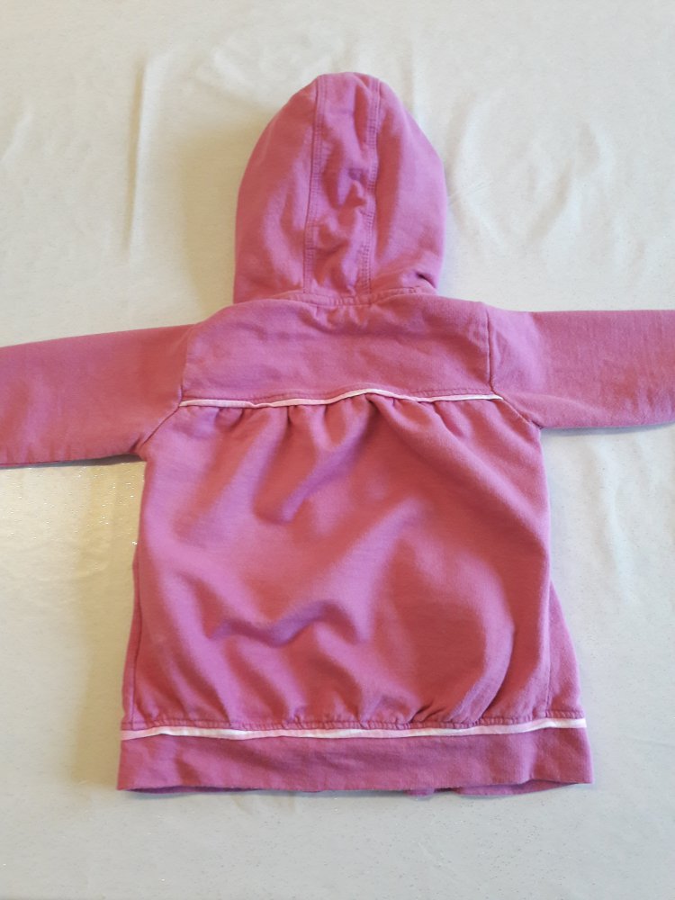 Sweat-Jacke, rosa mit Kapuze , Gr 86