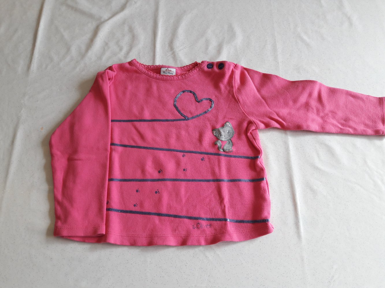 Langarmshirt, pink/lila