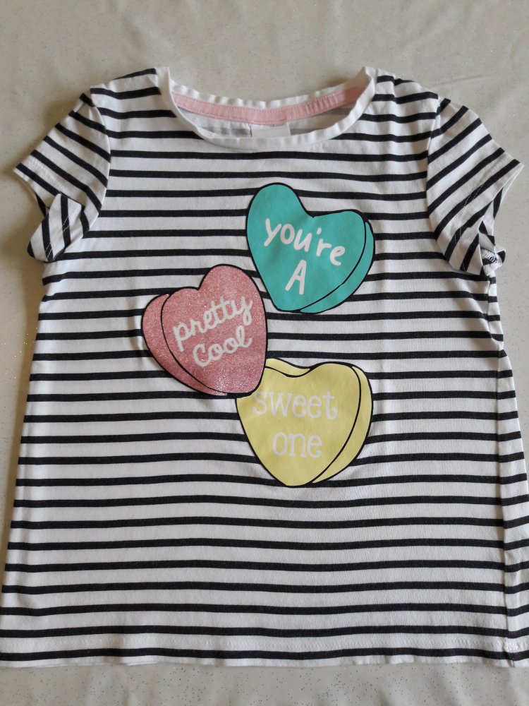 Palomino T-Shirt, gestreift mit Herzen, Gr. 110