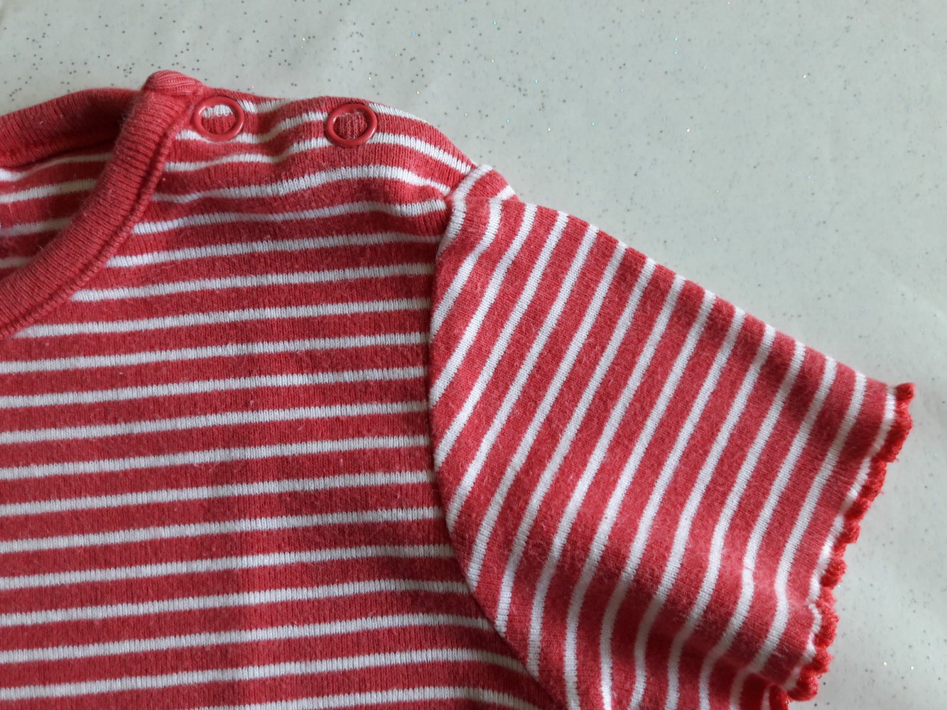 Blue Seven Shirt, rot/weiß gestreift, Gr. 86