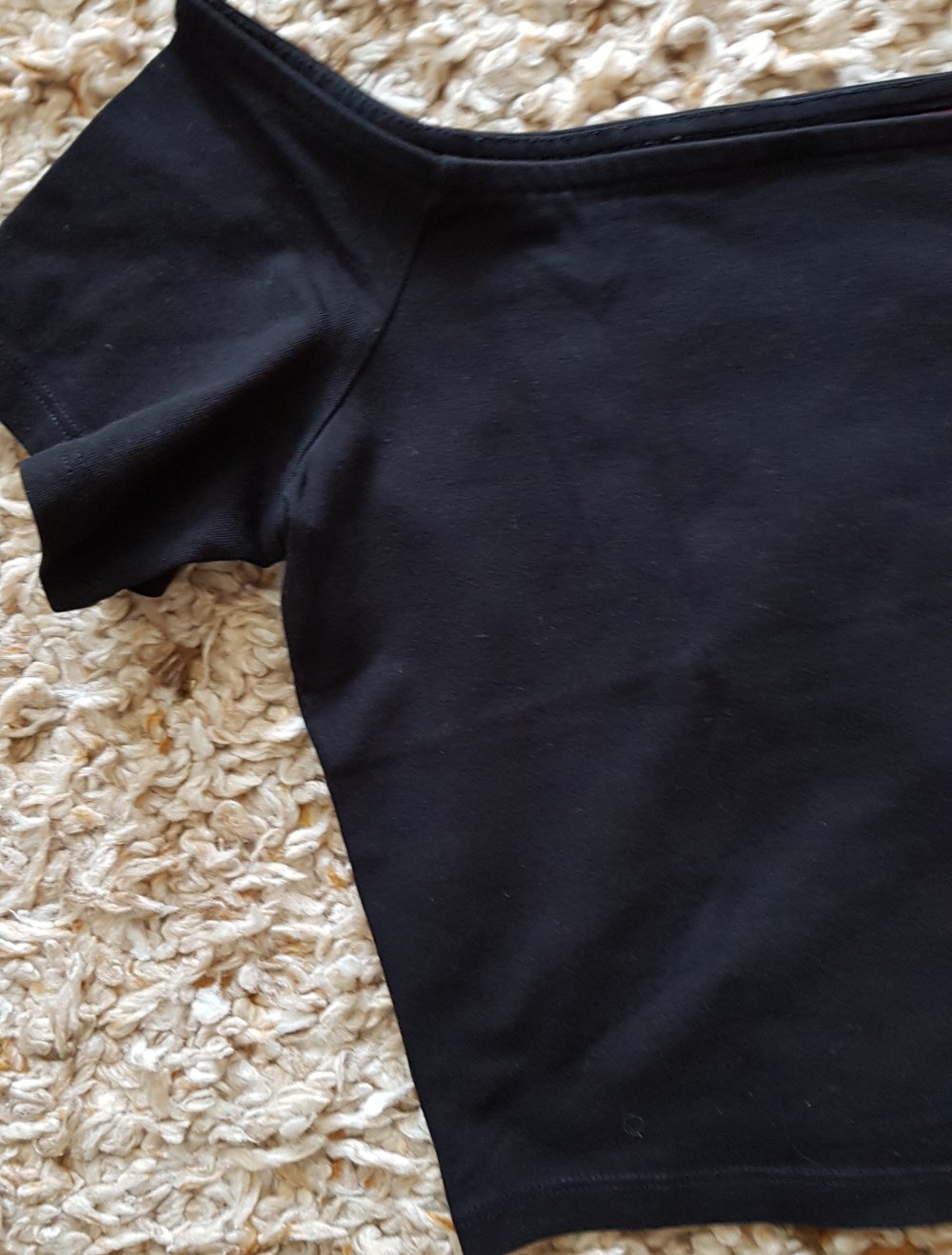 Croptop Off Shoulder schwarz Gr.M