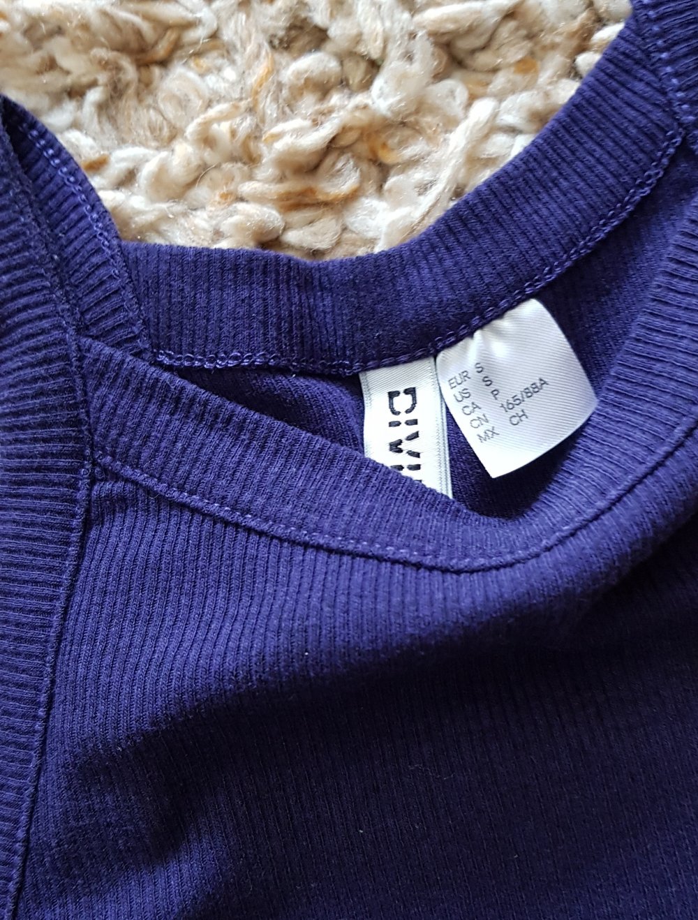 Croptop Cropshirt dunkellila   lila Gr.S