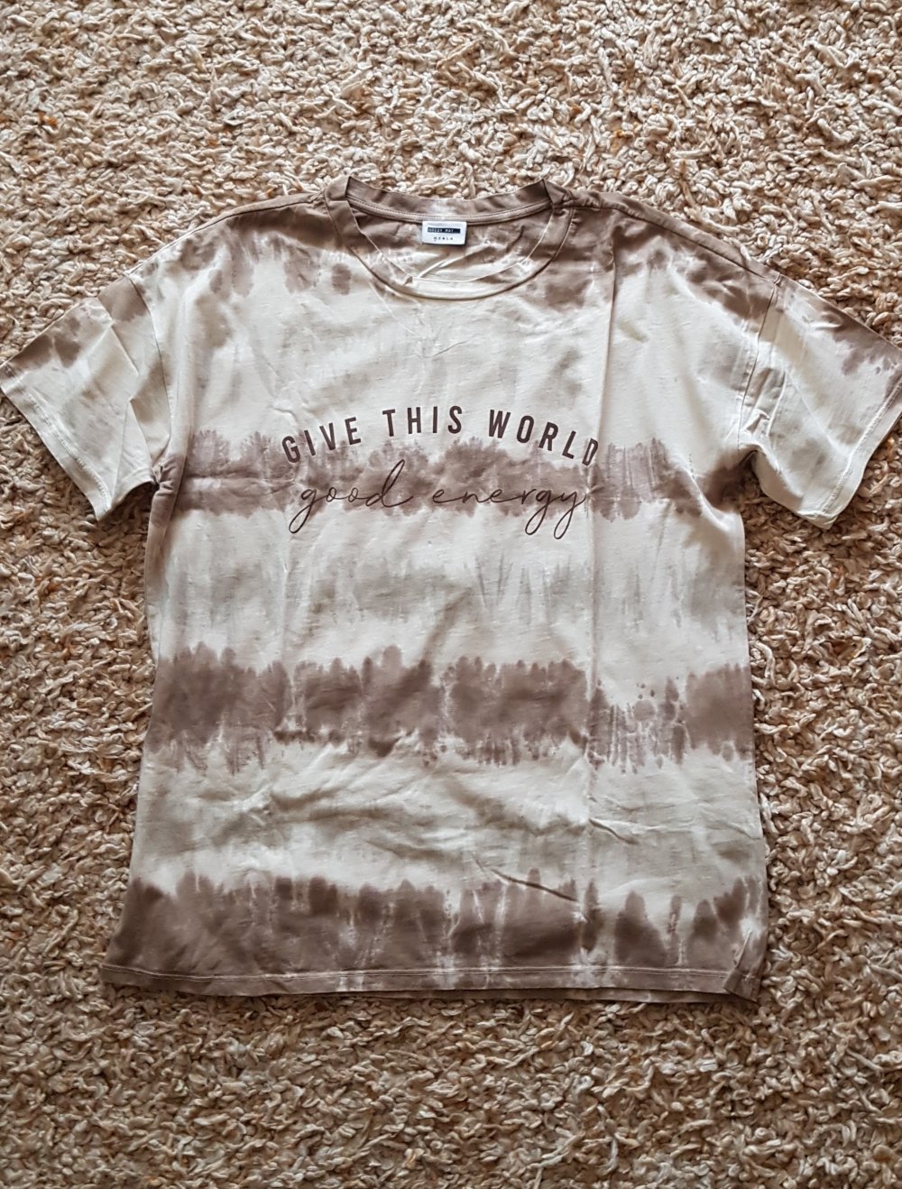 Batik Tshirt Shirt oversized beige  braun Gr.XS