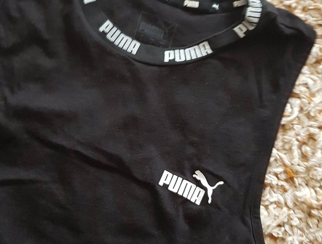 Neu! Puma Shirt Top schwarz mit Logo Gr.XL