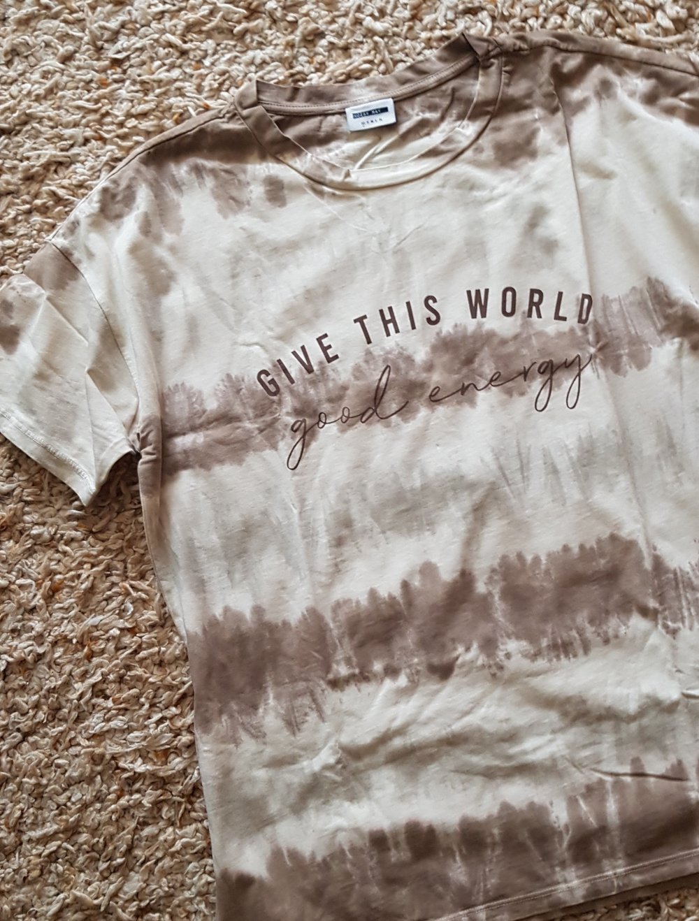 Batik Tshirt Shirt oversized beige  braun Gr.XS