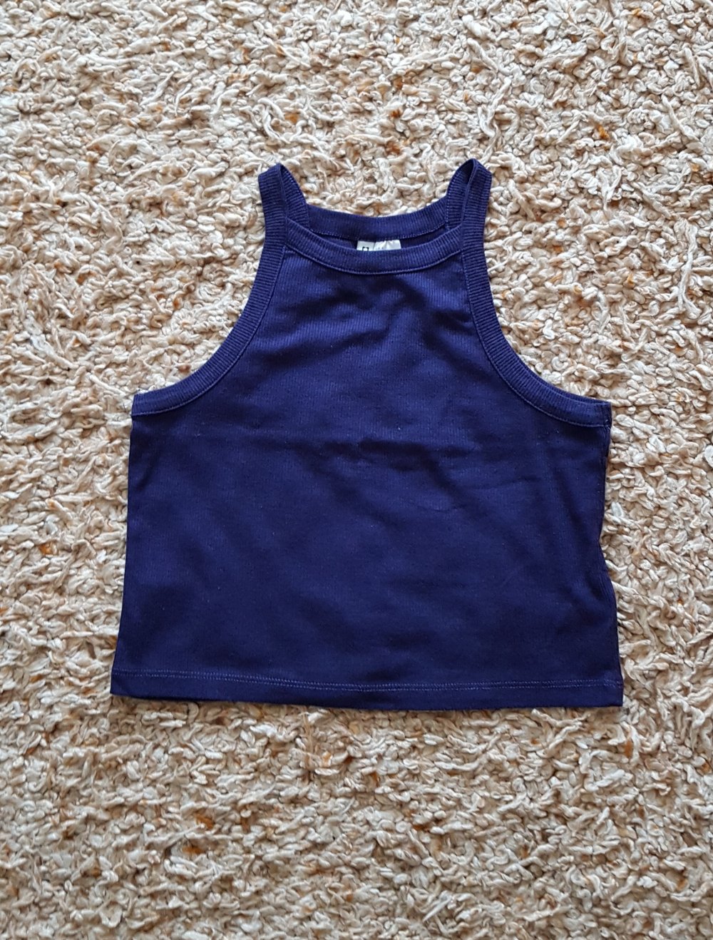 Croptop Cropshirt dunkellila   lila Gr.S