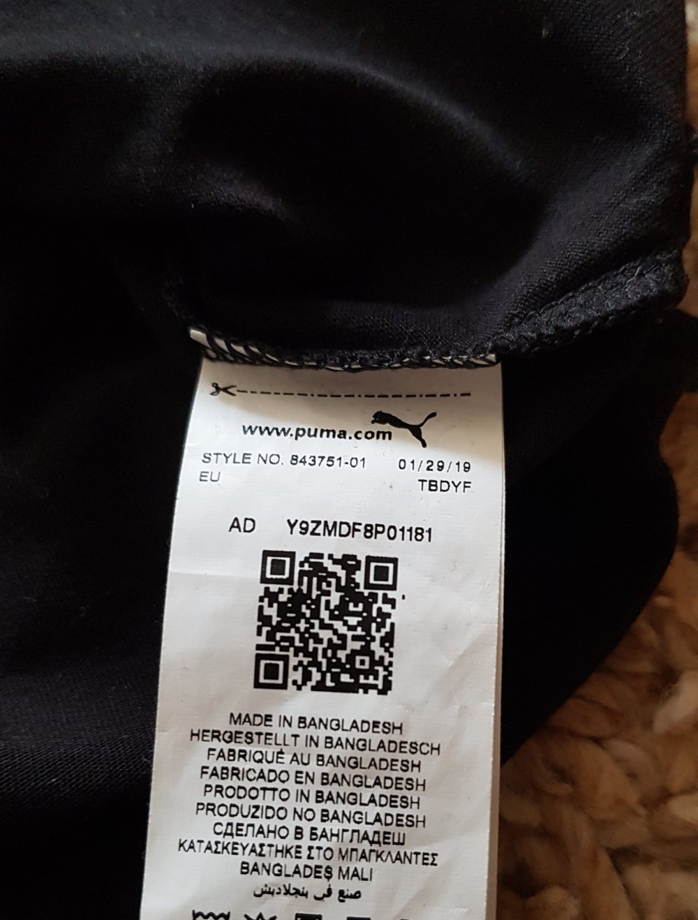 Neu! Puma Shirt Top schwarz mit Logo Gr.XL