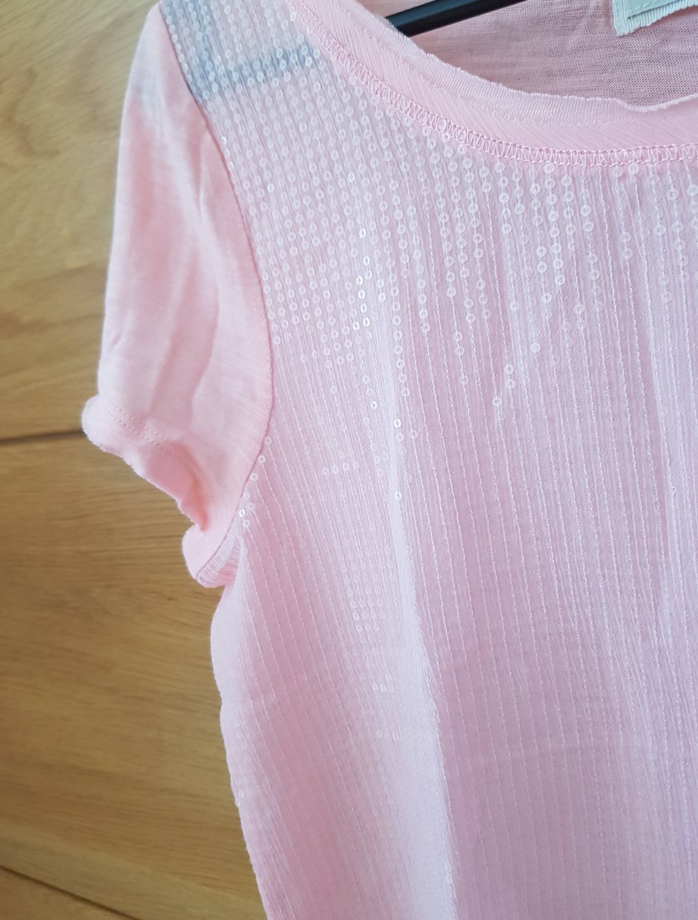 Neu! A&F Pailletten Shirt Top Rose Gr.M