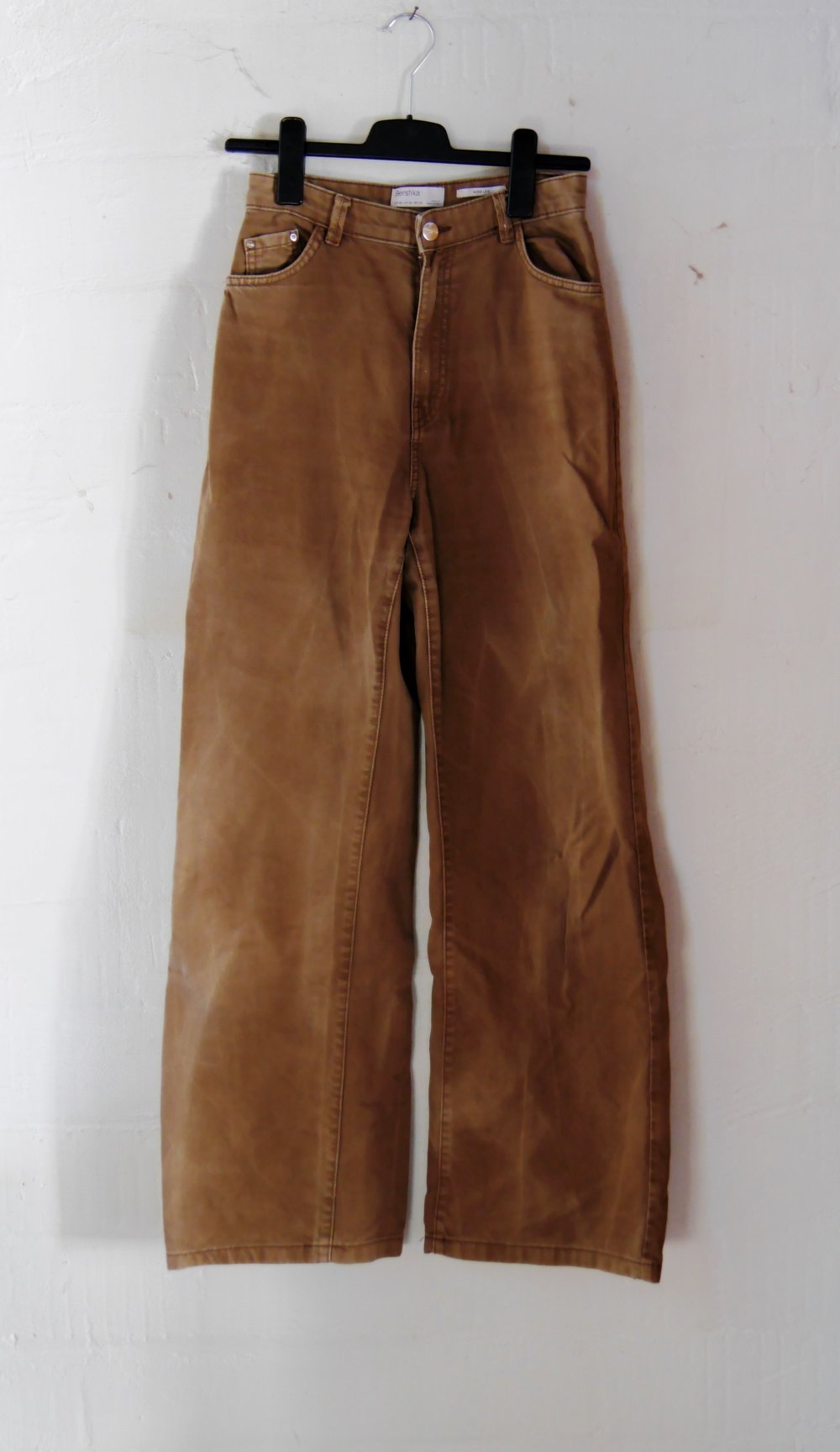 Bershka Wide leg Jeanshose braun High Waist 38 M