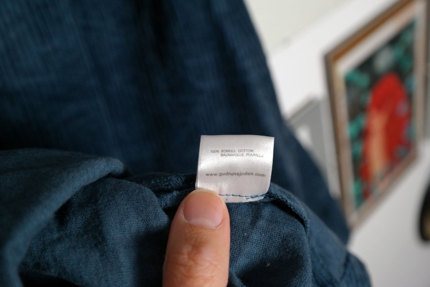 Gudrun Sjöden Cord Minikleid Cordkleid dunkelblau Reißverschluss Baumwolle Tunika M L 38 40