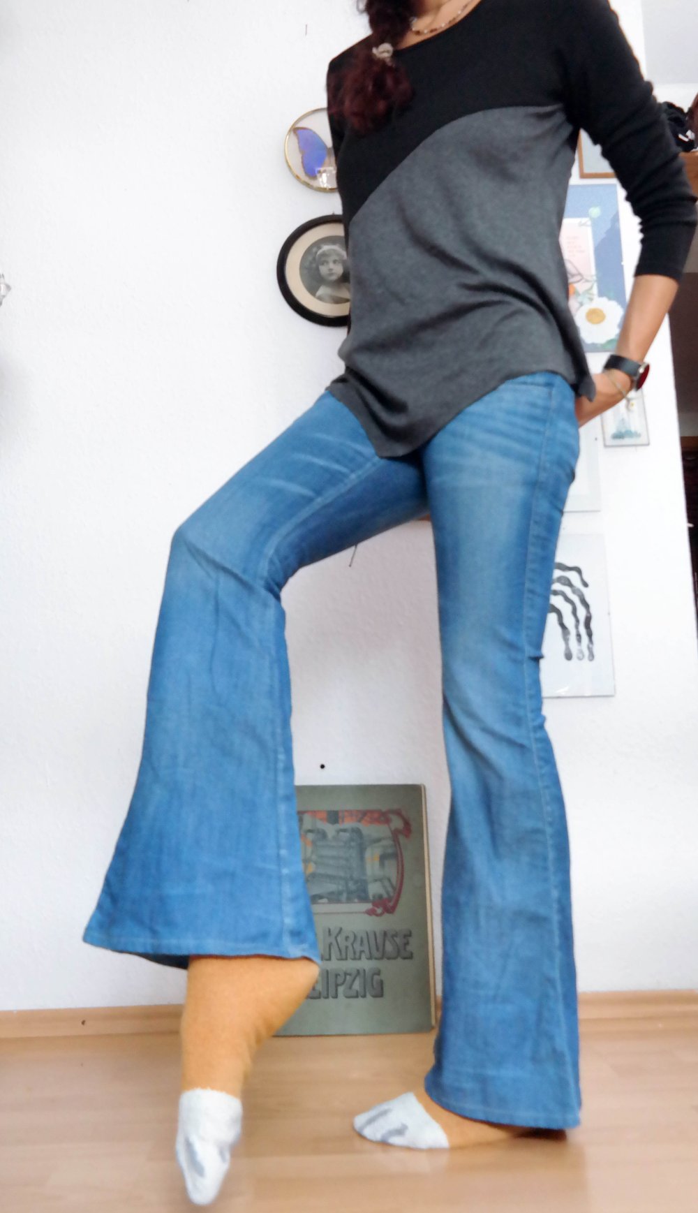 G-Star Jeanshose Jeans Hose Riesenschlag Flared Hippie 70er Cube Super Bell Cut 28 S XS 36 34