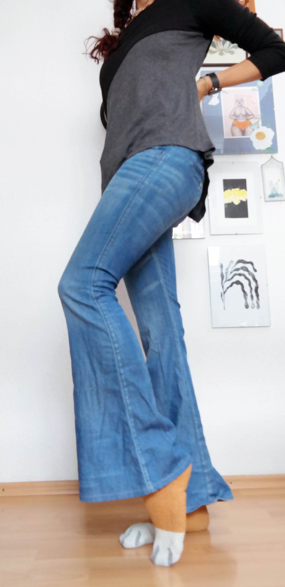 G-Star Jeanshose Jeans Hose Riesenschlag Flared Hippie 70er Cube Super Bell Cut 28 S XS 36 34