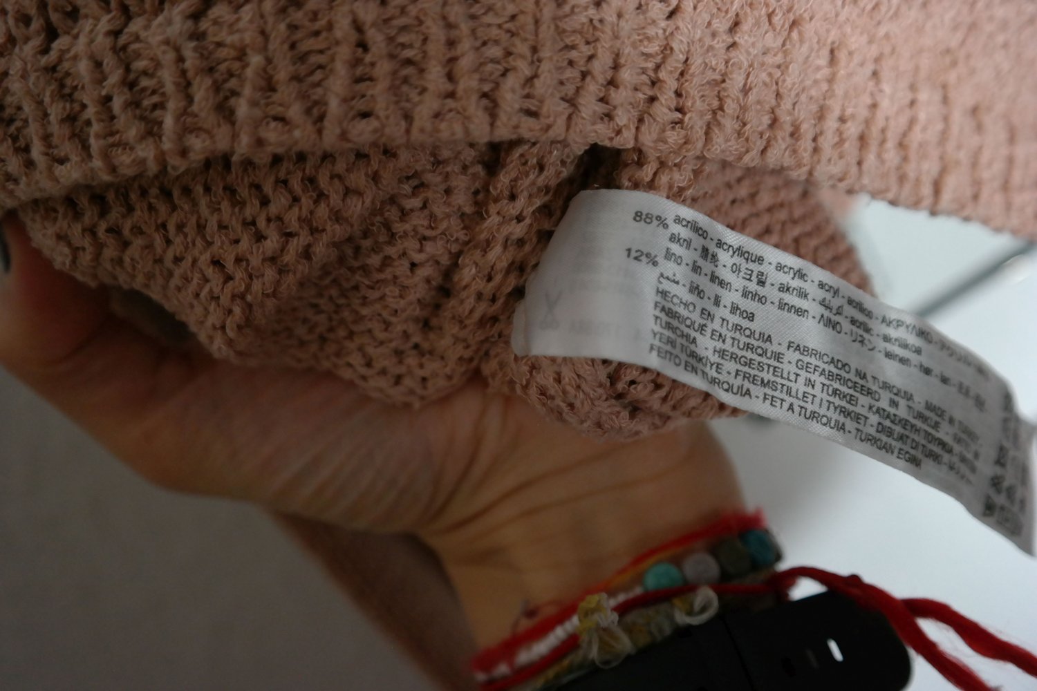 Zara Pullover Boucle rose oversized kastig boxy cropped M 38