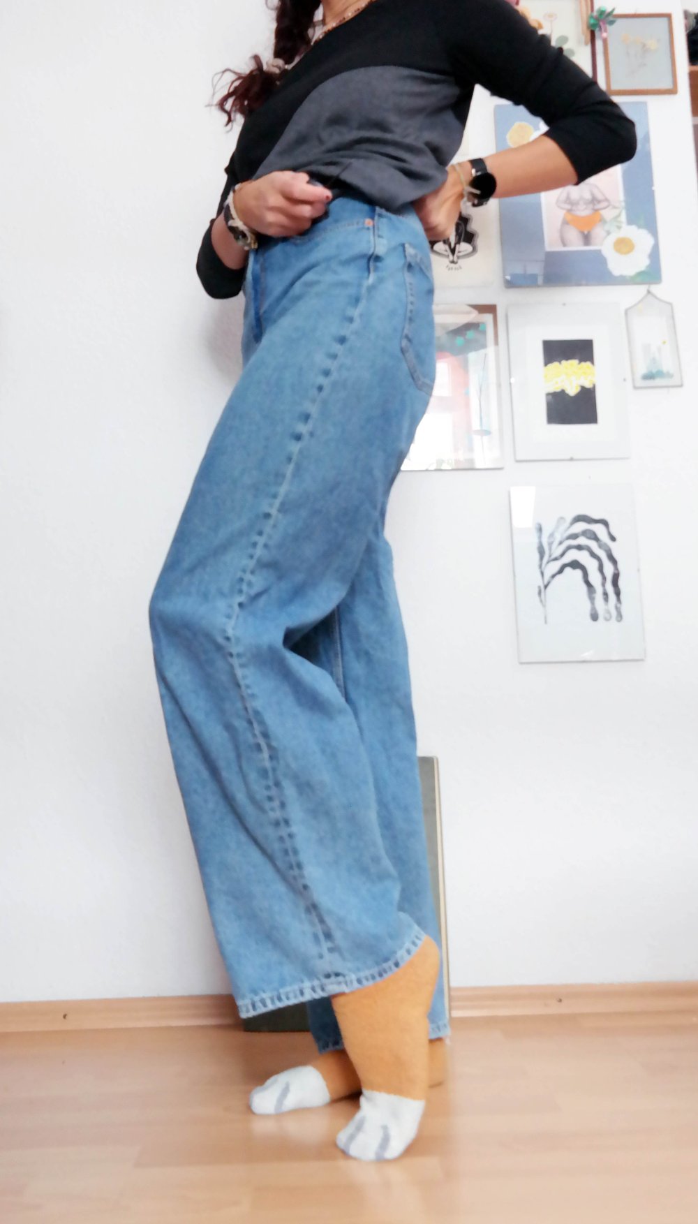 H&M Jeans Divided Wide Leg High Waist Highwaisted hellblau 38 M