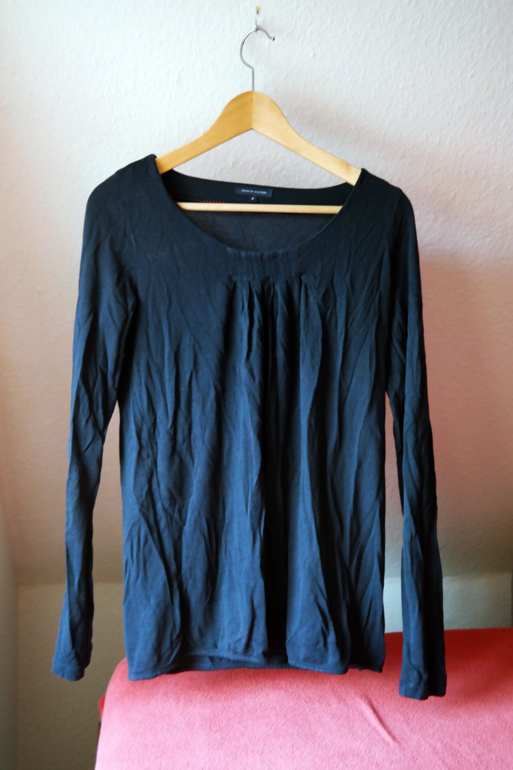 Tommy Hilfiger Longsleeve Langarmshirt Pullover schwarz M 38 dunkelblau