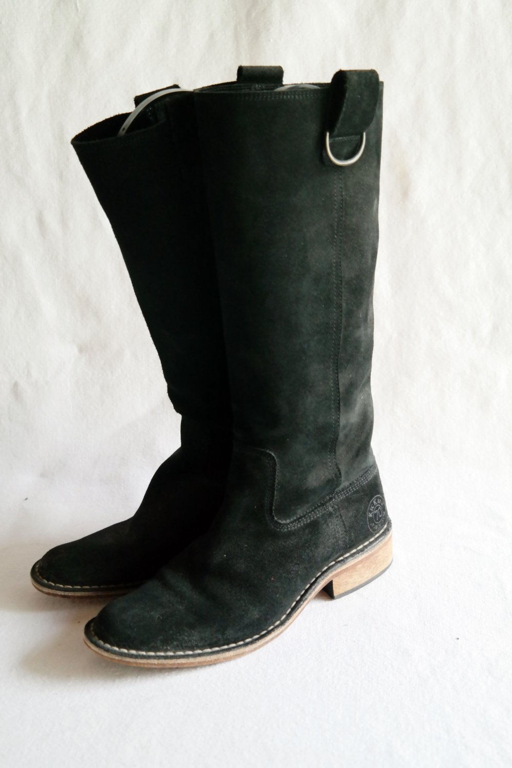 Lederstiefel Wildleder Echtleder schwarz Größe 40 schick elegant