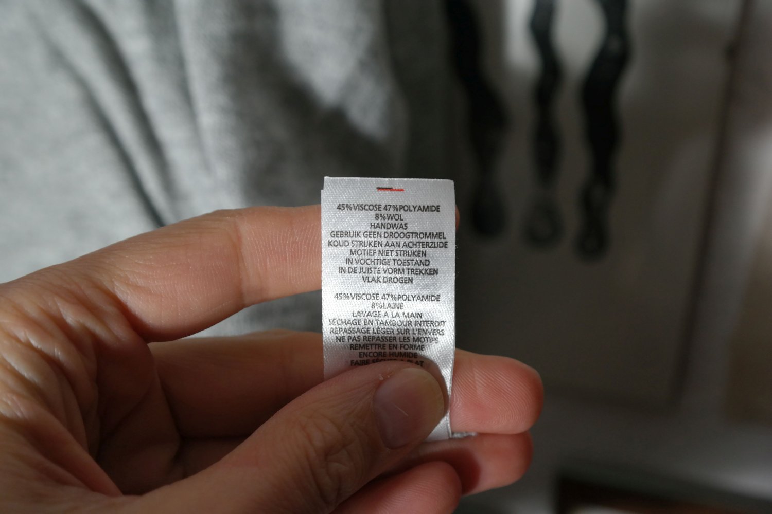 Atmosphere Pullover Wolle Longpullover grau V-Ausschnitt M 38 oversized 46 XXL