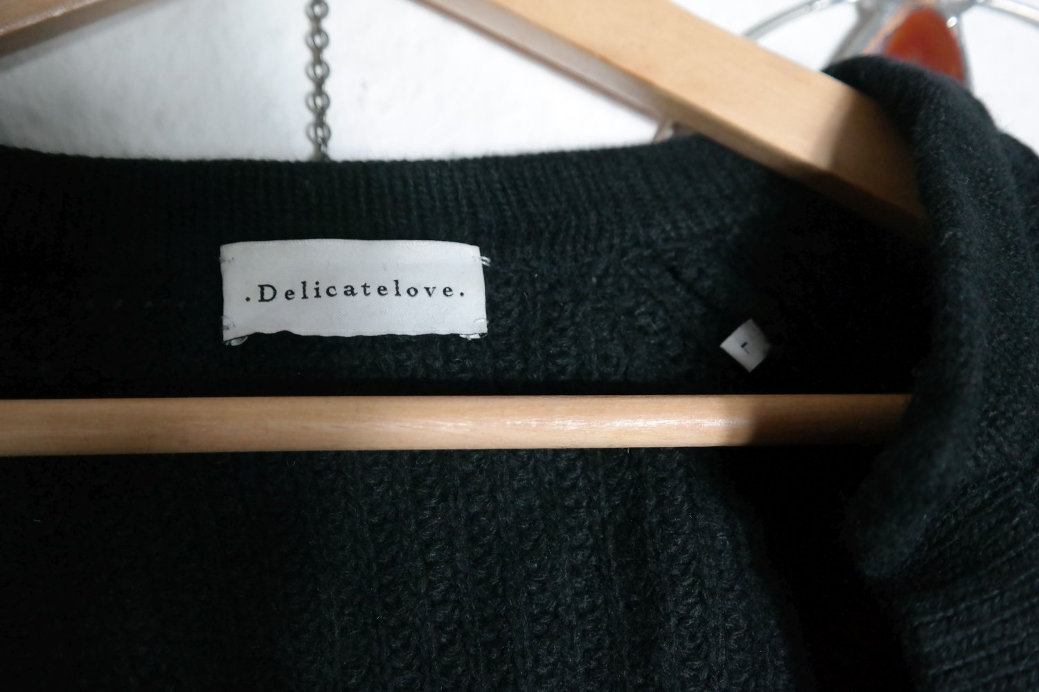 Delicatelove Strickjacke schwarz Wolle Kaschmir Wolljacke lang Delicate Love L 40